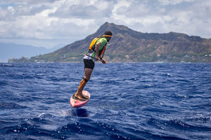 Code Foils R2 in an open-ocean downwind race