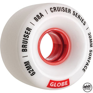 Globe Bruiser Cruiser Wheel 62Mm - White Red