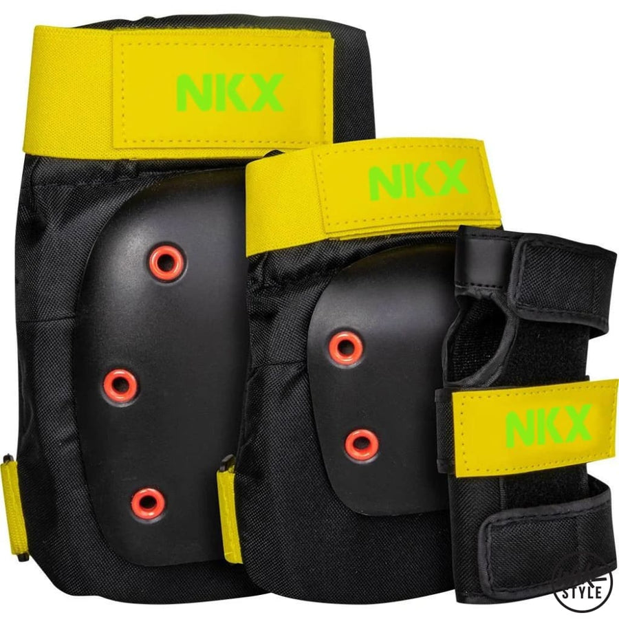 Nkx 3-Pack Pro Protective Gear - Knee Pads Elbow And Wrist Guards