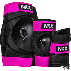 Nkx Kids 3-Pack Pro Protective Gear - Knee Pads Elbow And Wrist Guards
