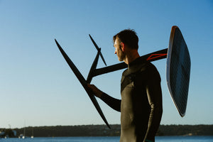 Rider carrying Code Foils R2 foil equipment